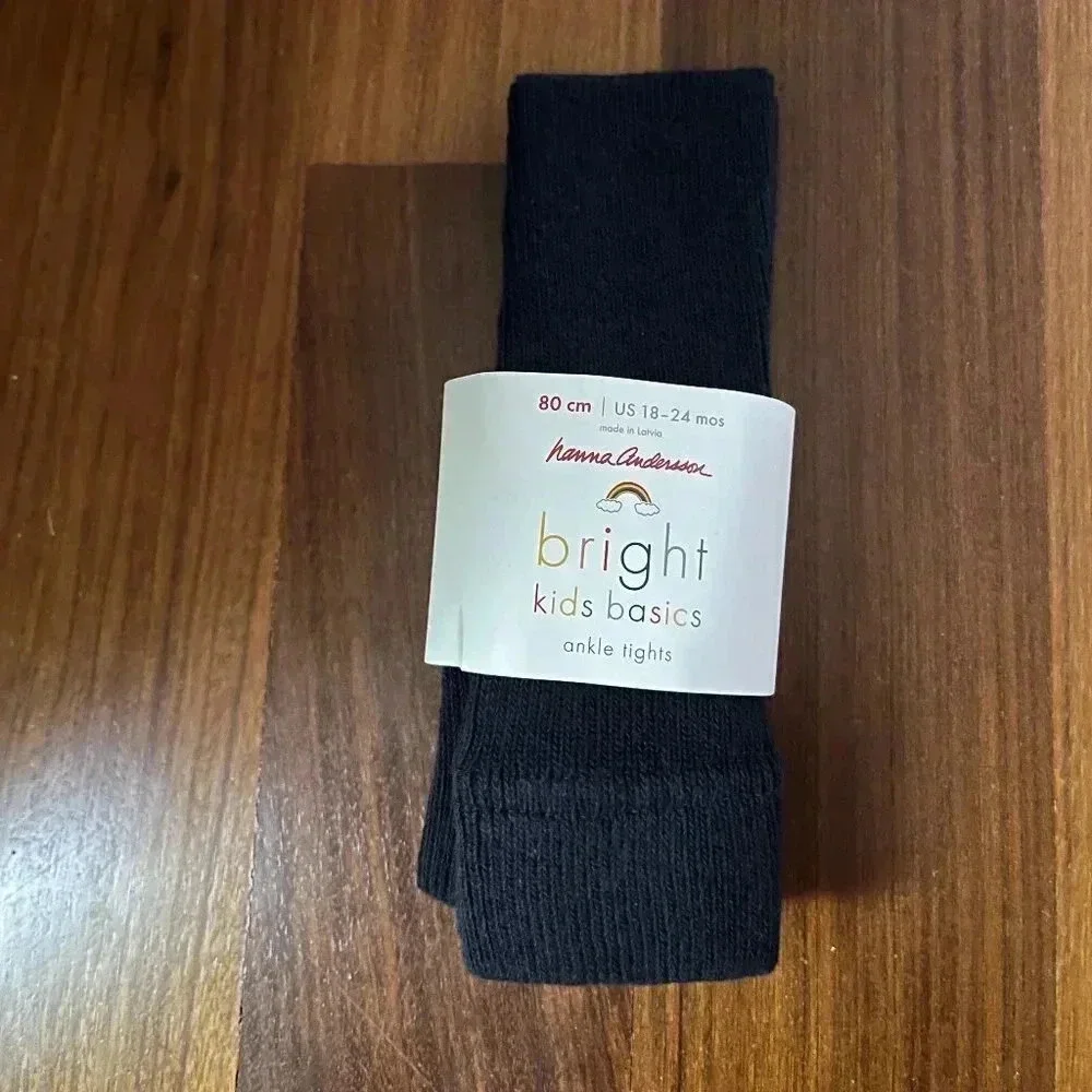NWT Hanna Andersson Bright Basics Ankle Tights - Navy | 18-24 Months